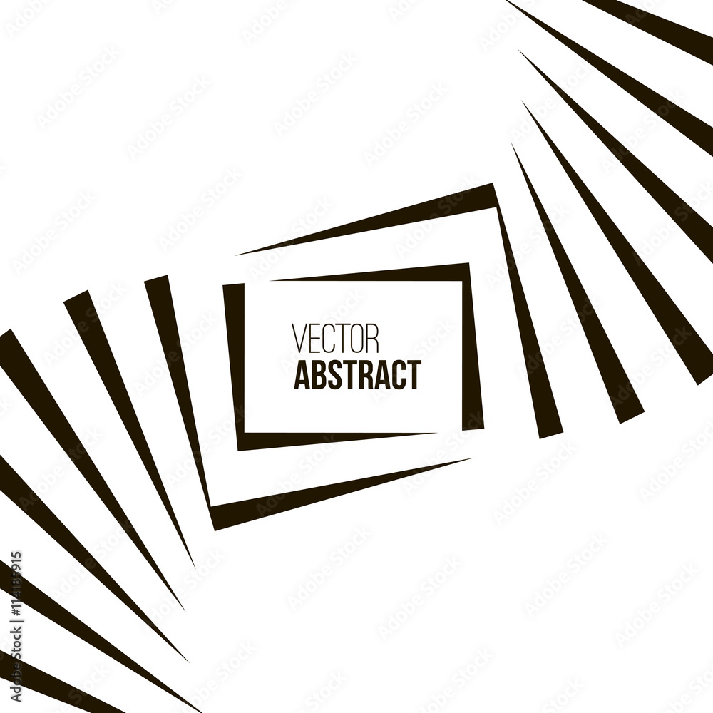 Geometric Vector Black and White Background Stock Vector | Adobe Stock