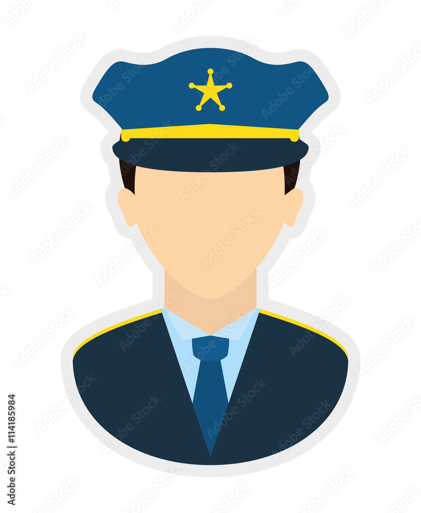 Policeman icon. Justice and law. vector graphic Policeman icon. Justice and law. vector graphic