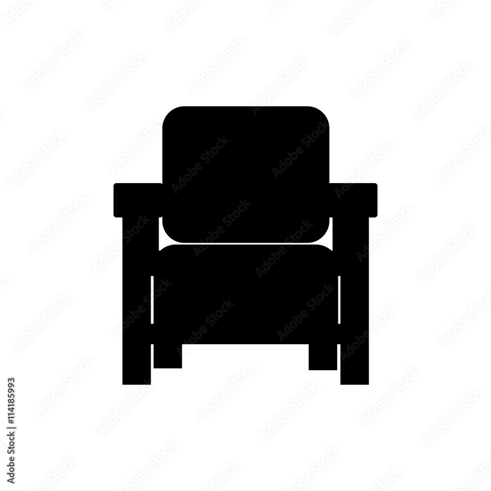Armchairs icon. Furniture design element silhouette. Armchairs icon. Furniture design element silhouette.