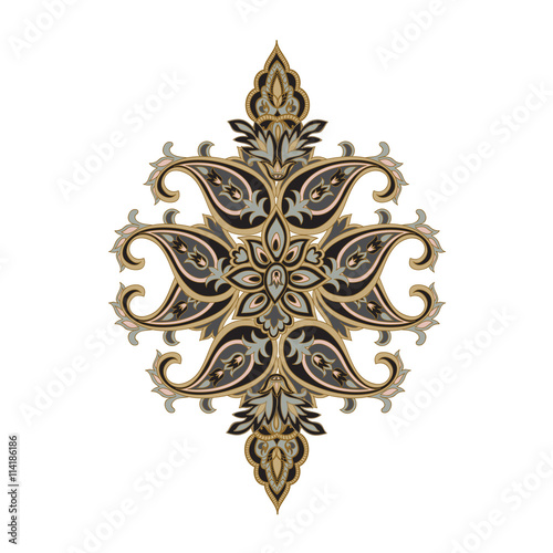 Floral ornament background Oriental ethnic pattern design element 