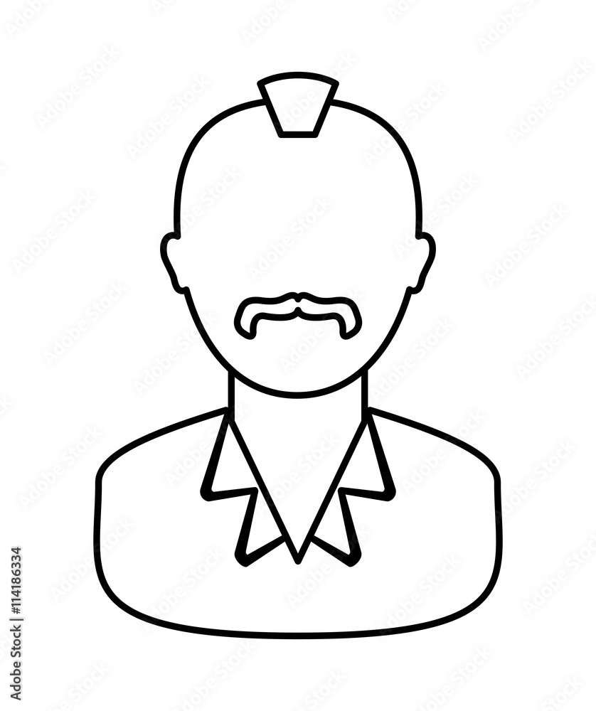 Avatar male icon. Man design. vector graphic Avatar male icon. Man design. vector graphic