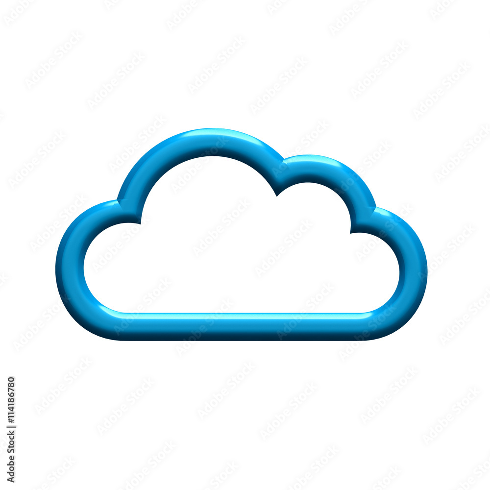 Cloud icon. 3D Render Illustration Cloud icon. 3D Render Illustration