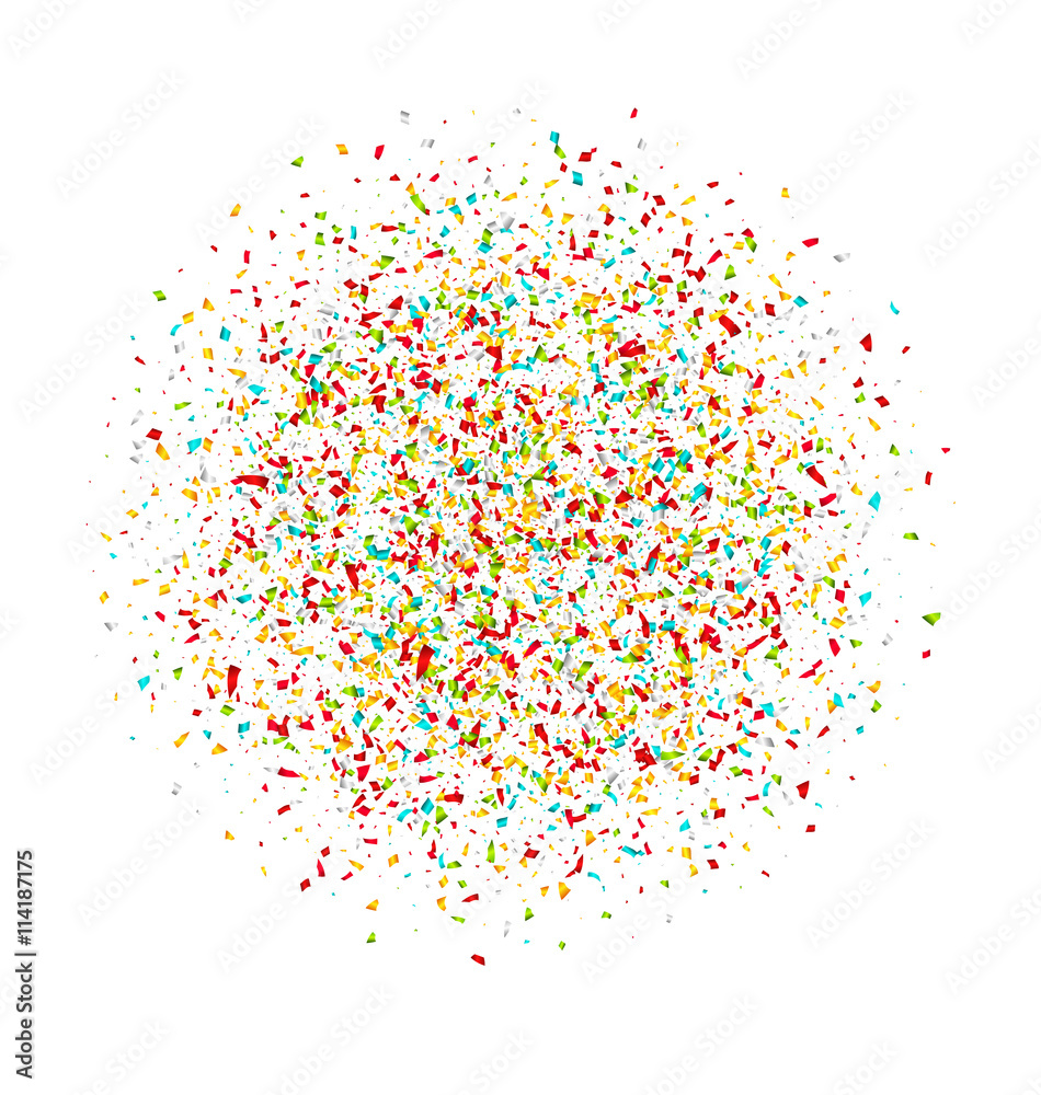 Fototapeta premium Colorful Confetti. Grainy Abstract Multicolored Tinsel