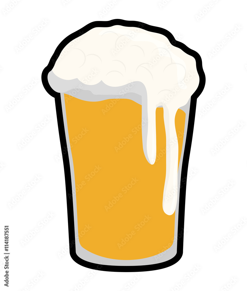glass icon. Beer beverage. vector graphic glass icon. Beer beverage. vector graphic