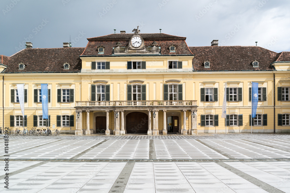 Front of Blauer Hof or Blue Court at Castle Square in Laxenburg near Vienna, Lower Austria