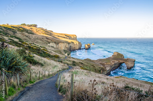 Pathway down to the Tunnel Beach which is located at Dunedin,New Zealand