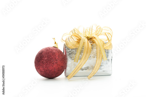 Christmas ornament decor on white background photo