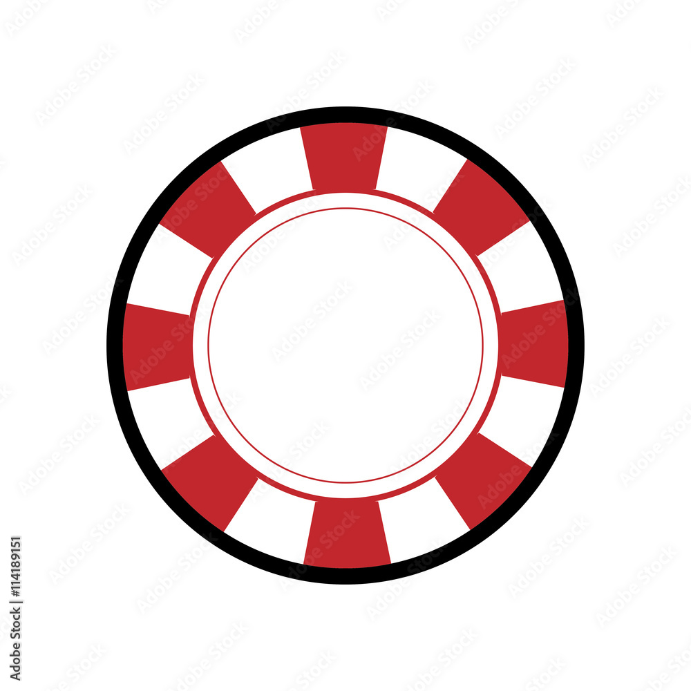 Chip icon. Casino and las vegas design. Vector graphic Chip icon. Casino and las vegas design. Vector graphic
