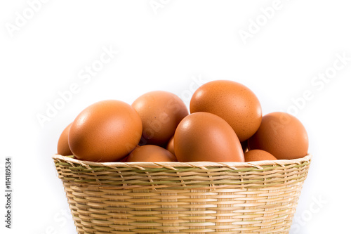 Fresh hen eggs.