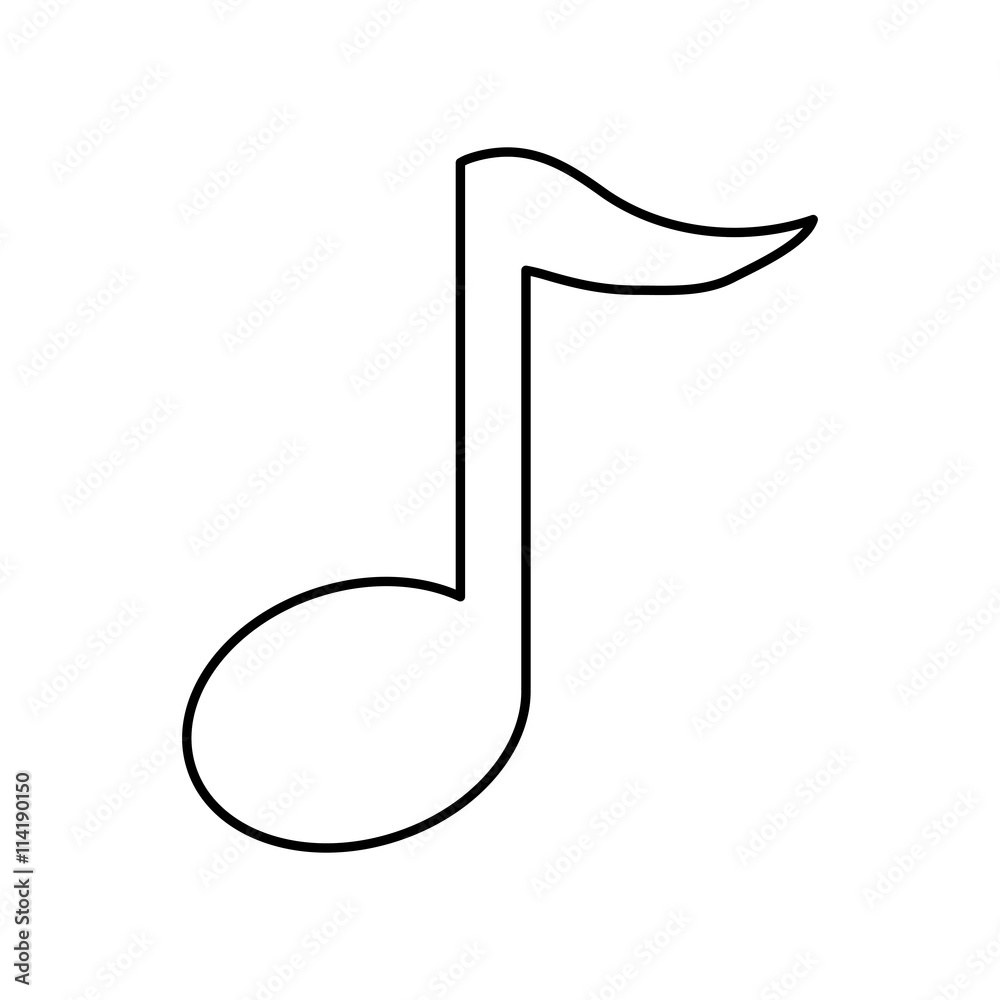 note icon. Music design. Vector graphic note icon. Music design. Vector graphic