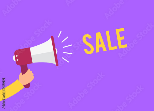 Flat design vector business illustration concept Sale Digital marketing 