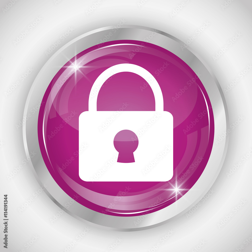 padlock button icon. Social media design. vector graphic padlock button icon. Social media design. vector graphic
