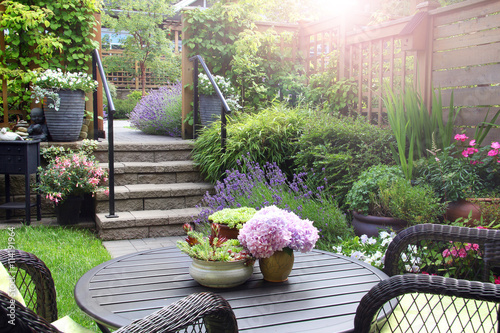 Small townhouse perennial garden. Also available in vertical. 