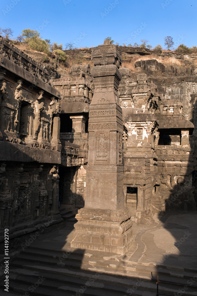 Kailas temple in Ellora caves complex in India