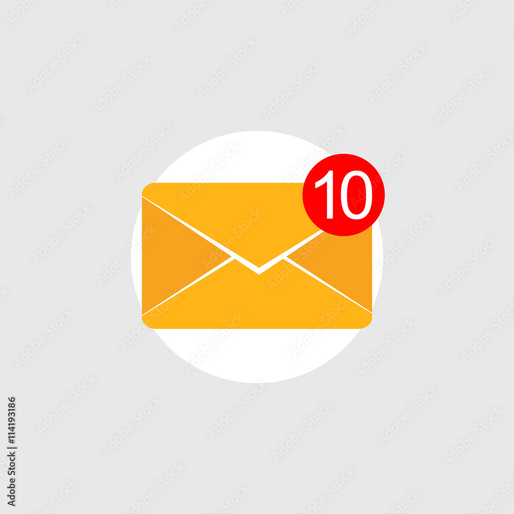 Message notifications icon concept. Inbox messages.
Message notifications icon concept. Inbox messages.