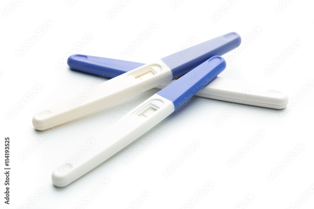 Pregnancy tester on white background Pregnancy tester on white background