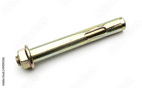 metal dowel on a white background photo
