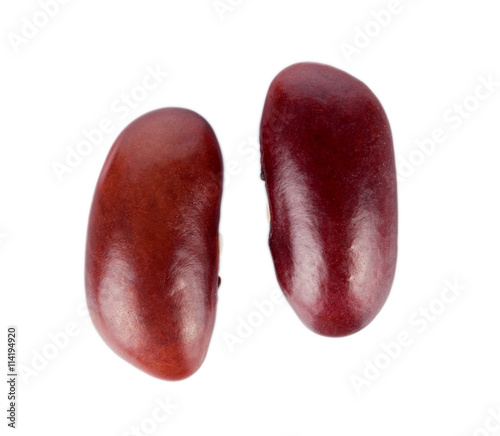 Red bean isolated on white background..