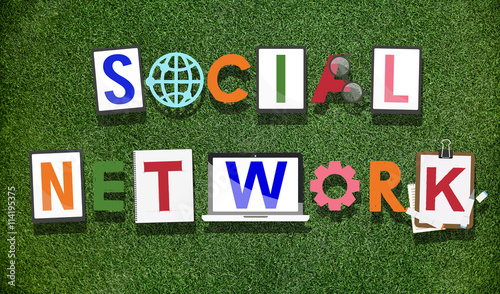 Social Network Social Medai Technology Connected Concept photo