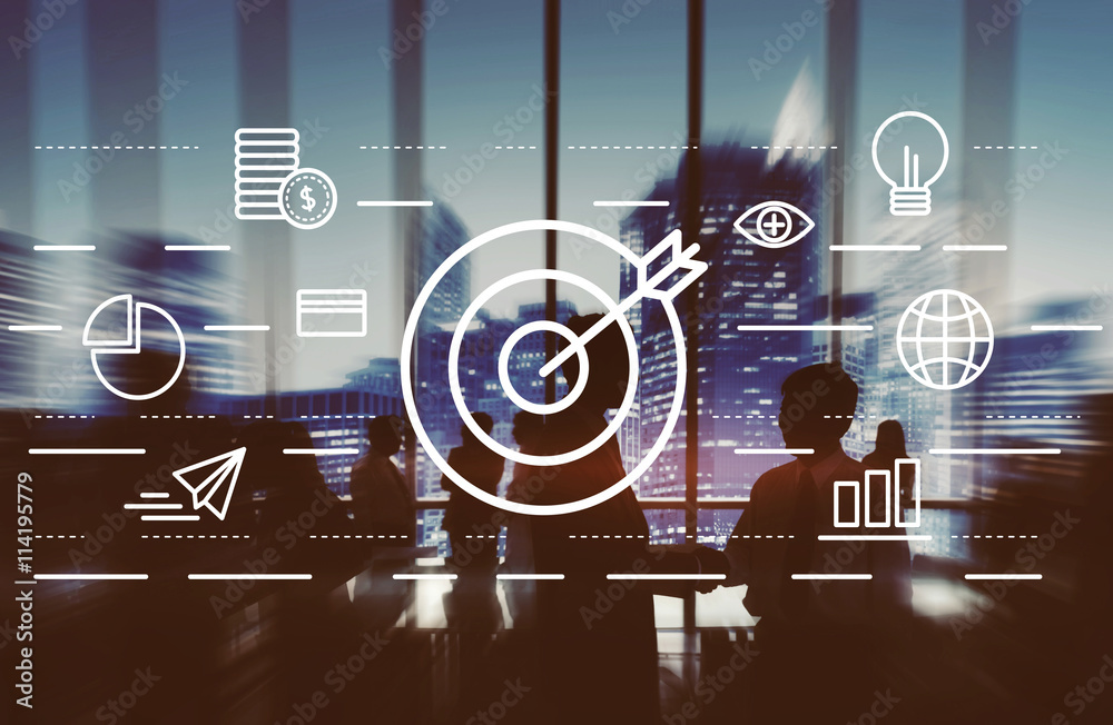 Fototapeta premium Target Vision Mission Creative Ideas Concept