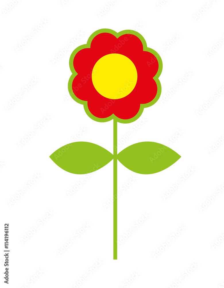 flower colorfull isolated icon design flower colorfull isolated icon design