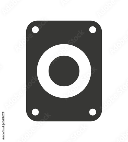 hard disk drive isolated icon design