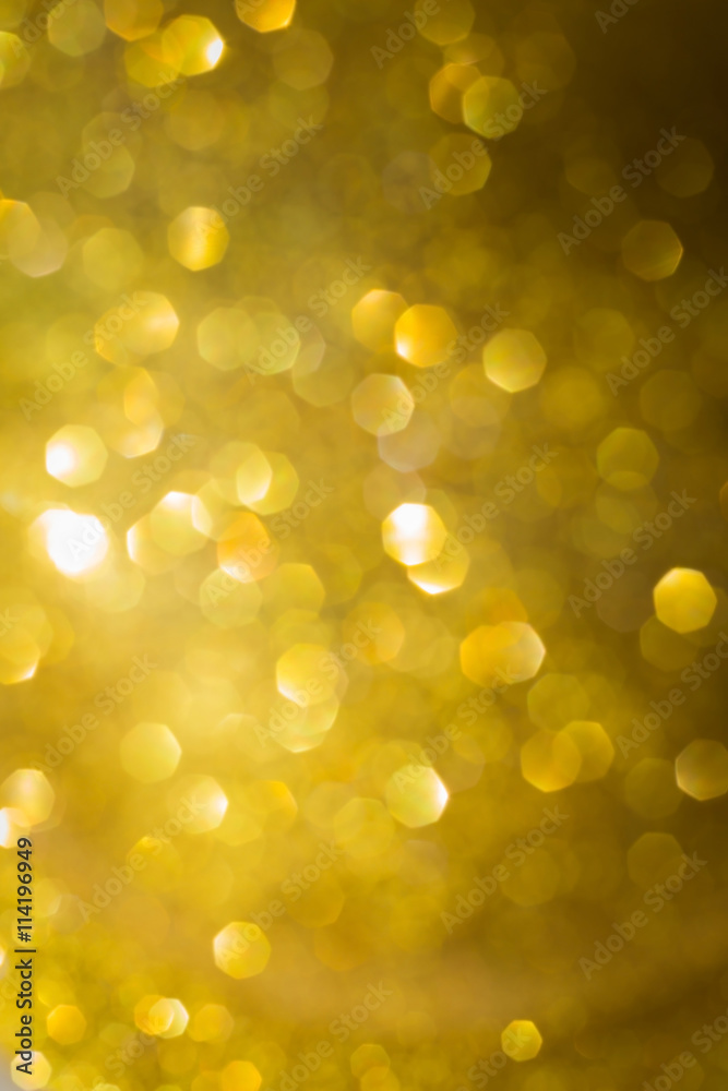 gold background, abstract golden bokeh light celebration