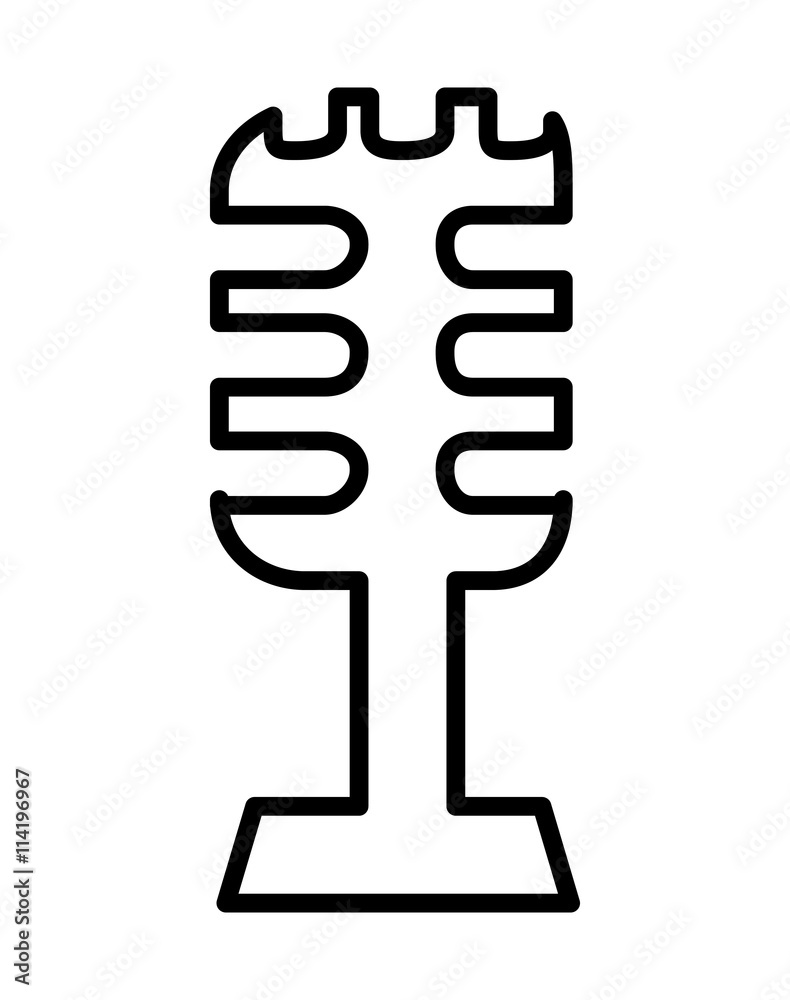 retro microphone isolated icon design