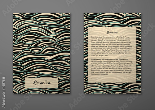 Сard with abstract waves pattern..