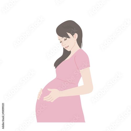 妊婦　女性　イラスト
