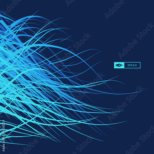Optical Fiber. Vector Illustration. 3D Abstract Background. 