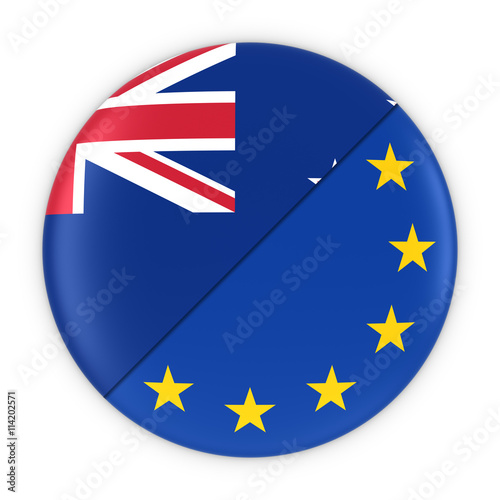 New Zealand and European Relations - Badge Flag of New Zealand and Europe 3D Illustration Free Download New Zealand and European Relations - Badge Flag of New Zealand and Europe 3D Illustration - GFXLoad