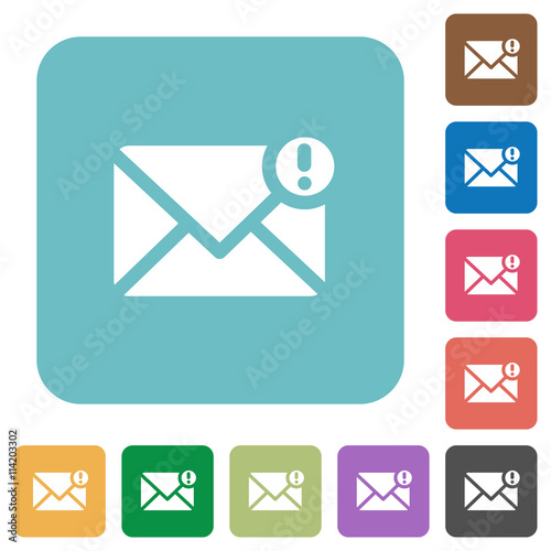 Flat important message icons