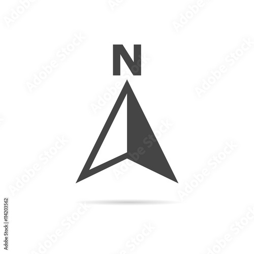 Vector north direction compass icon photo