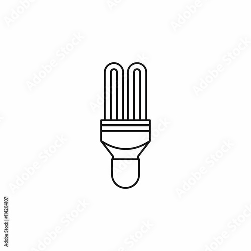Fluorescence lamp icon, outline style