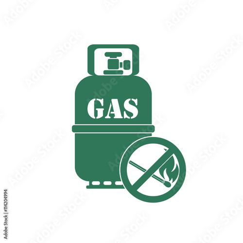 Camping gas bottle icon. Flat icon isolated. Vector illustration