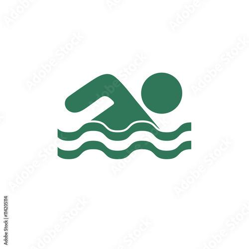 Swimming water sport icon. Vector illustration