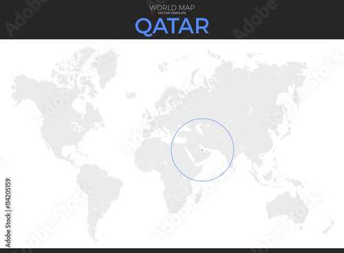 State of Qatar Location Map