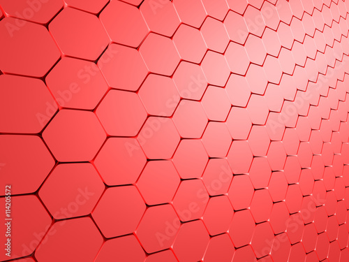 Futuristic Blue Hexagon Pattern Tile Background