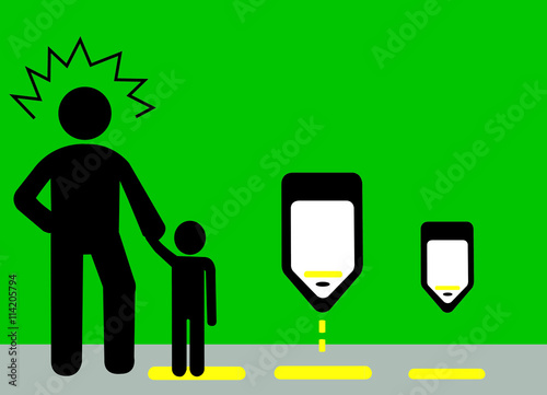 Illustration Ärger über Zustand von Toilette