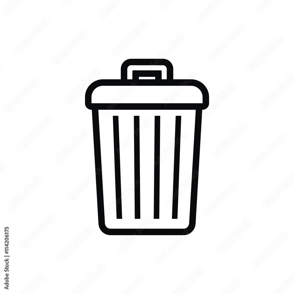 Trash can icon vector Trash can icon vector