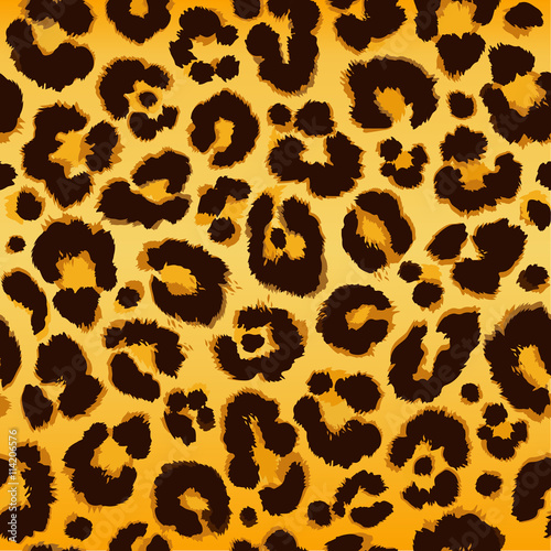 Seamless leopard pattern. Vector.