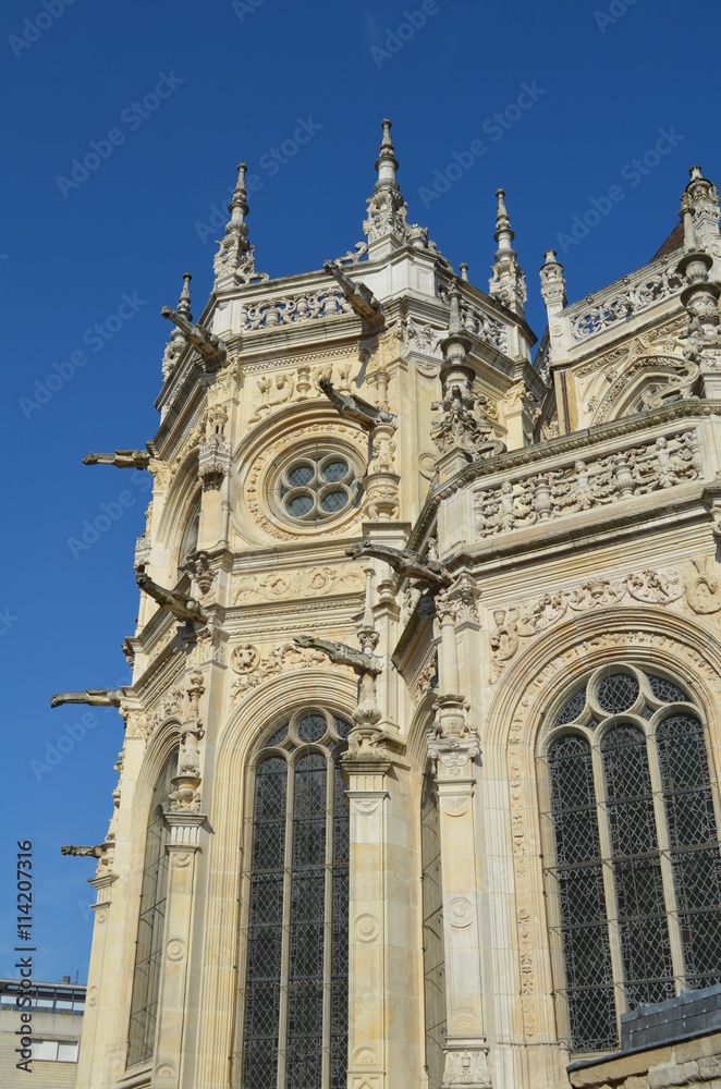Chevet de l'église Saint-Pierre à Caen (Calvados-Normandie)