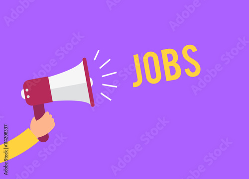 Hand holding megaphone - Jobs