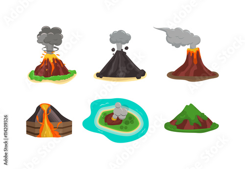 Volcano vector illustration.