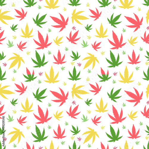 Marijuana background vector set.