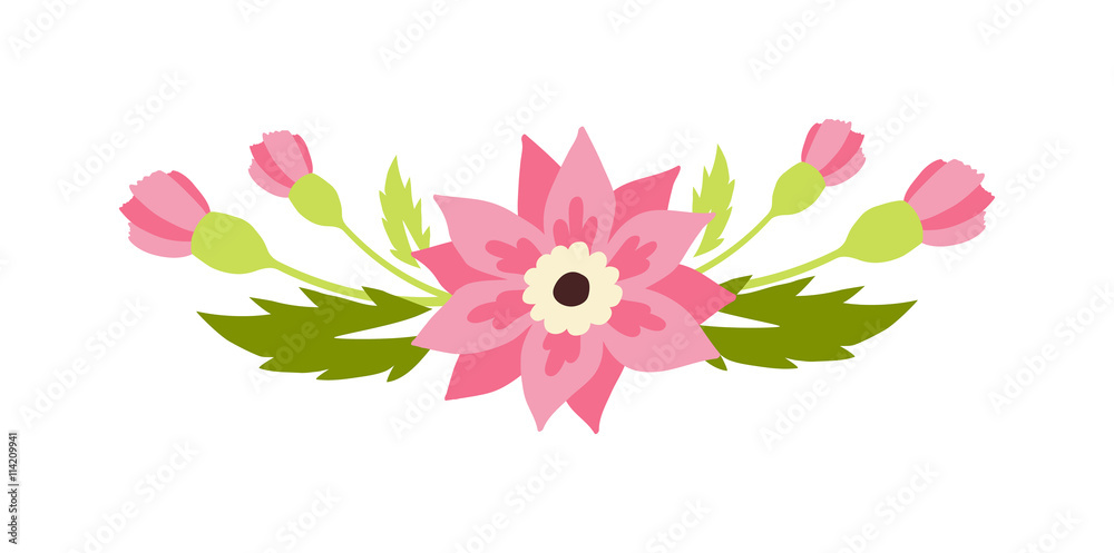 Fototapeta premium Nature flowers wreath decoration