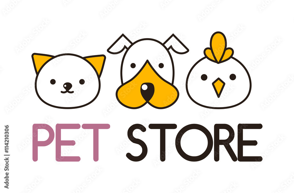 Cat, dog and bird vector illustration Cat, dog and bird vector illustration