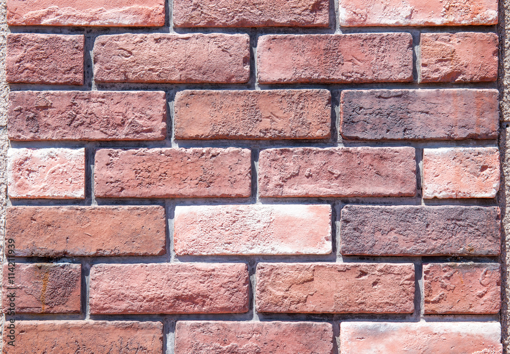 Close up red brick wall texture, use as background. Close up red brick wall texture, use as background.
