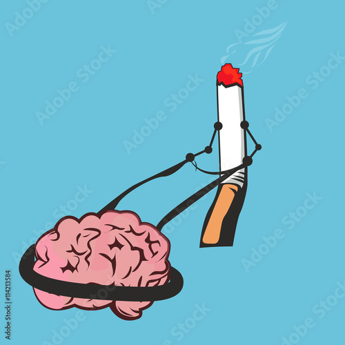 smoke cigarettes control brain addiction